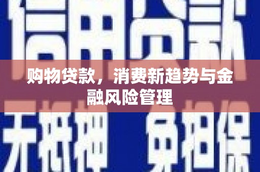 盂县购物贷款，消费新趋势与金融风险管理