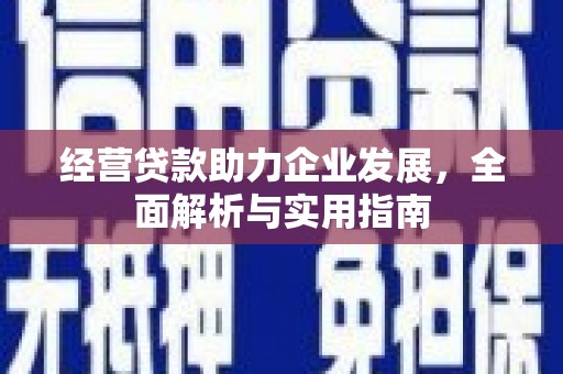 盂县经营贷款助力企业发展，全面解析与实用指南