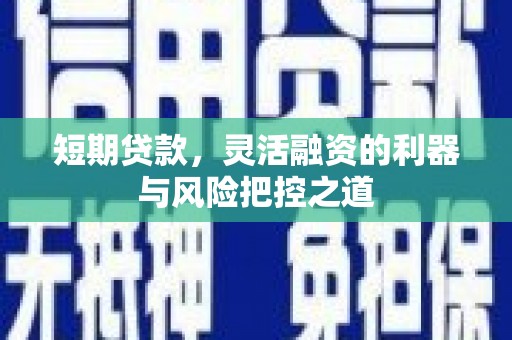 盂县短期贷款，灵活融资的利器与风险把控之道