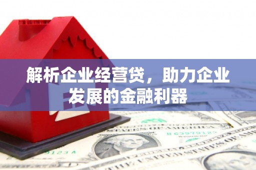 盂县解析企业经营贷，助力企业发展的金融利器