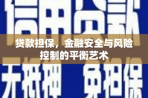 盂县贷款担保，金融安全与风险控制的平衡艺术