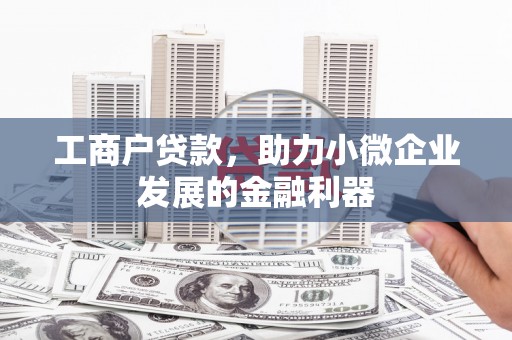 盂县工商户贷款，助力小微企业发展的金融利器