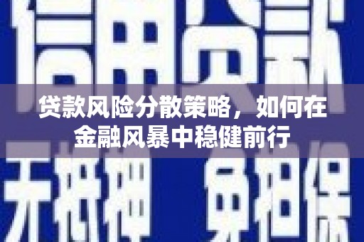 盂县贷款风险分散策略，如何在金融风暴中稳健前行