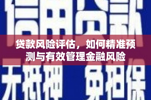 盂县贷款风险评估，如何精准预测与有效管理金融风险