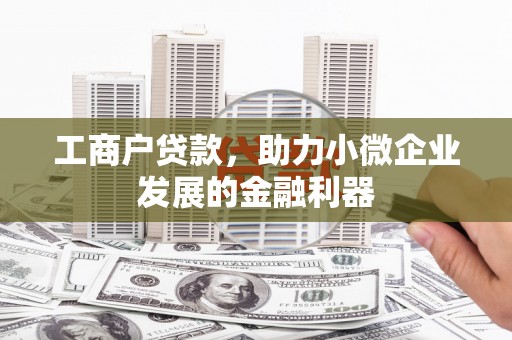 盂县工商户贷款，助力小微企业发展的金融利器