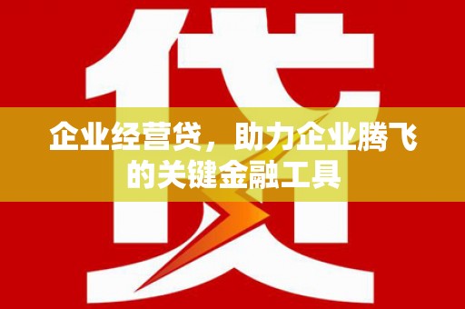 盂县企业经营贷，助力企业腾飞的关键金融工具