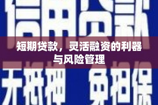 盂县短期贷款，灵活融资的利器与风险管理