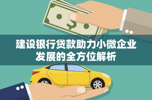 盂县建设银行贷款助力小微企业发展的全方位解析