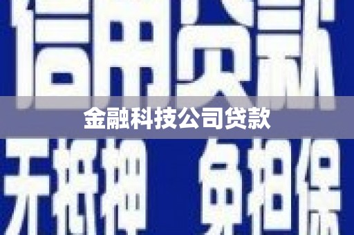 盂县金融科技公司贷款