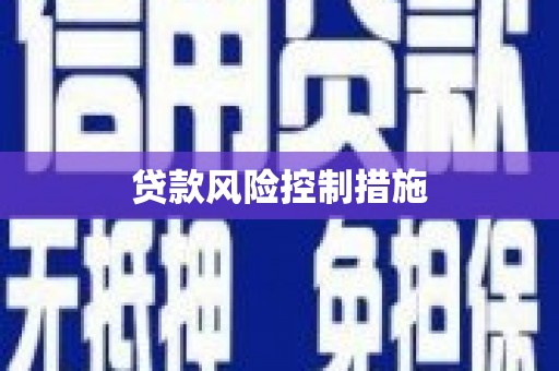 盂县贷款风险控制措施